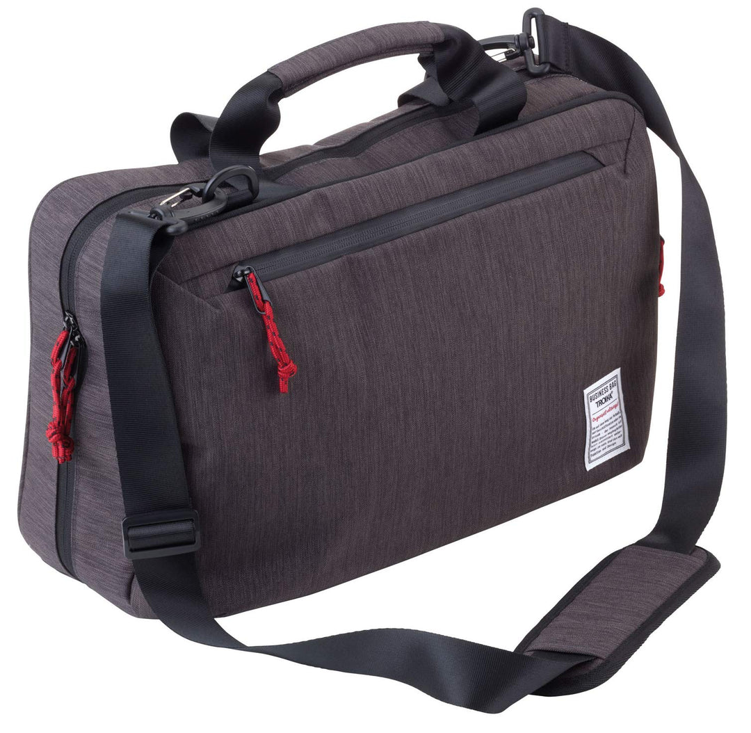 TROIKA Business Briefcase XXL Aktentasche aus Polyester in der Farbe Grau-Schwarz, Masse: 42cm x 28c