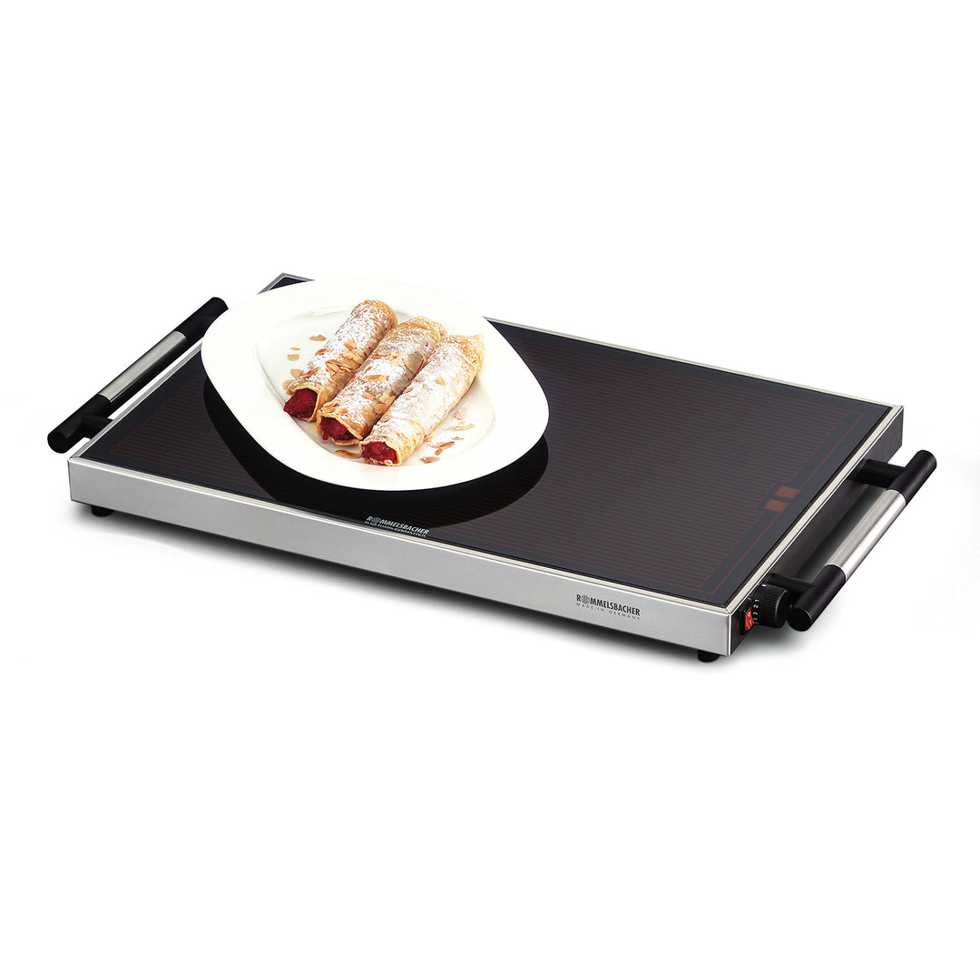 ROMMELSBACHER Warmhalteplatte WPR 305/E - Made in Germany, Sicherheits-Floatglas, stufenlos regelbar