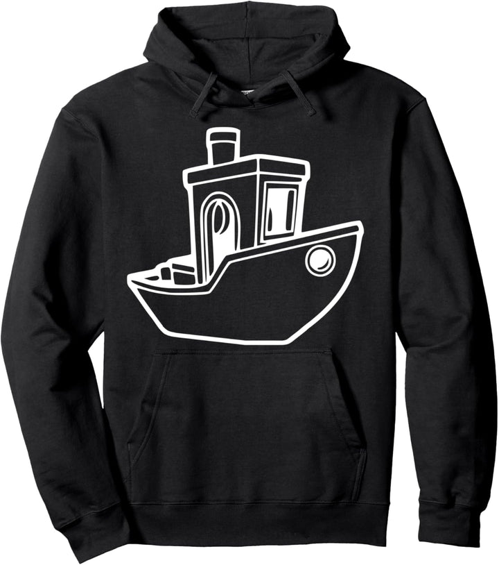 Boot im 3D-Benchy Design - gross und klassisch auf der Brust Pullover Hoodie