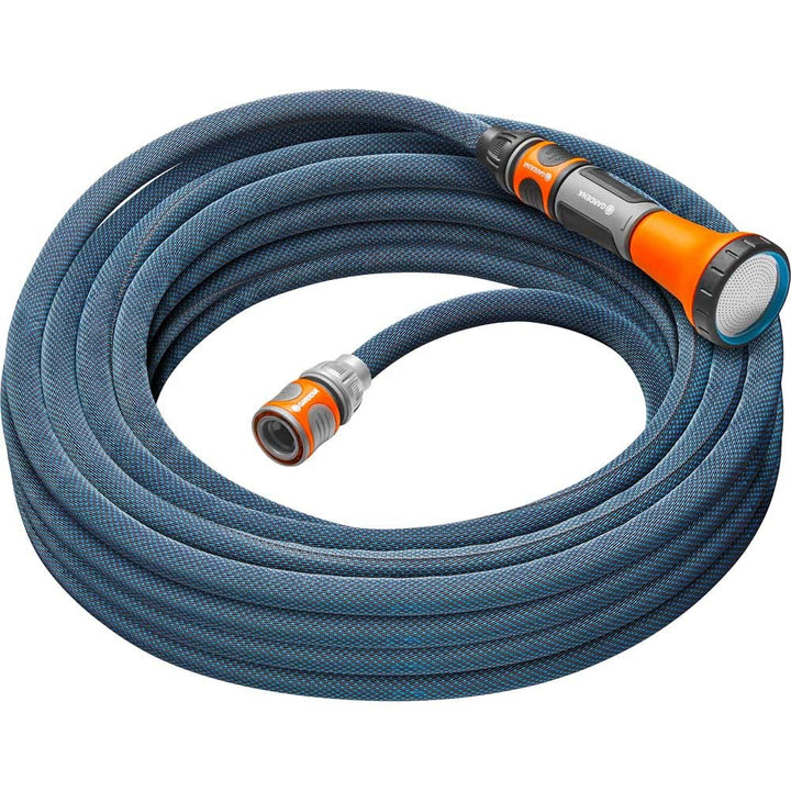 Gardena Liano Xtreme 1/2 Zoll, 15m Set: Extrem robuster Gartenschlauch aus Textilgewebe, mit PVC-Inn