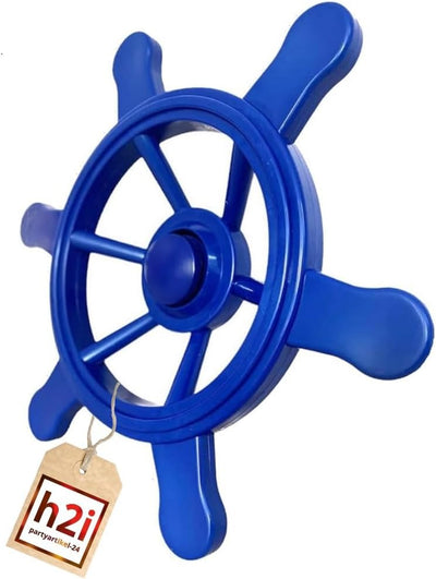 h2i Steuerrad für Spielturm & Spielhaus | Piraten Steuerrad aus wetterfestem Kunststoff | bewegliche