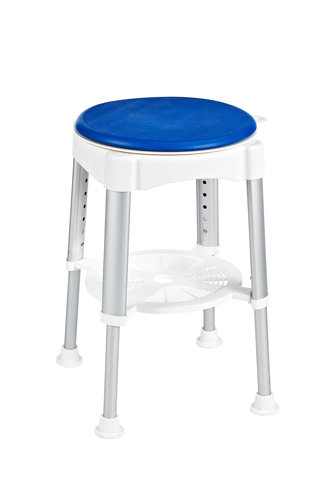 RIDDER Assistent A0050401 Badhocker, Bad-Hocker, Hocker mit drehbarer Sitzfläche, weiss Drehbar Weis