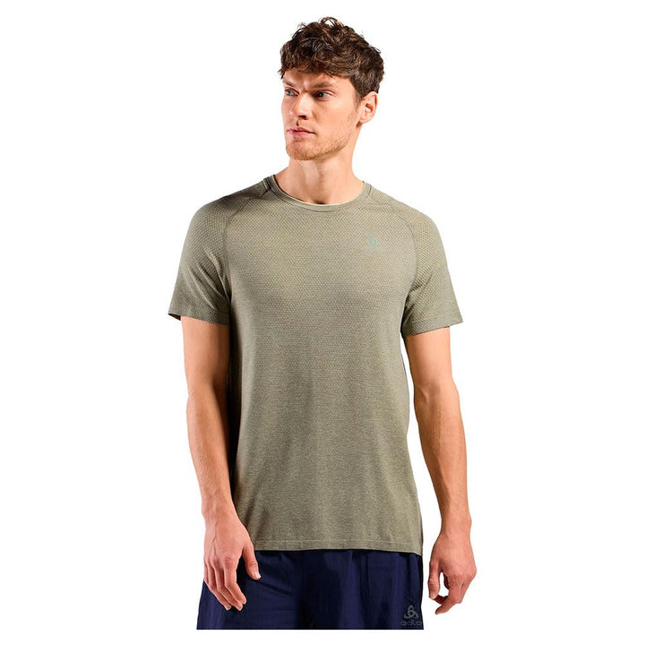 Odlo Herren Essential Seamless T-Shirt Laufshirt M -40457 Vetiver Melange, M -40457 Vetiver Melange