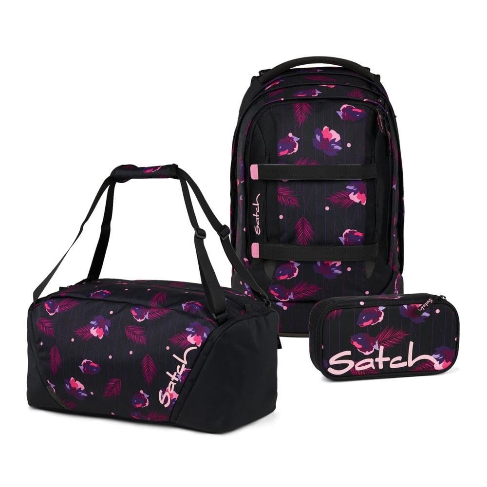 Satch Pack Schulrucksack Set 3tlg. inkl. Schlamperbox und Sporttasche (Mystic Nights), Mystic Nights