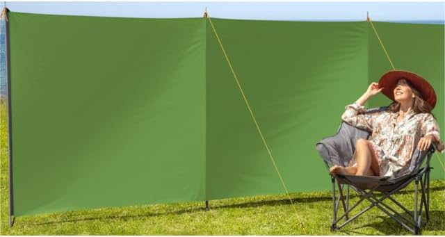 BERGER Screen Windschutz | Sichtschutz Blickschutz Sonnenschutz freistehend für Outdoor Camping Gart