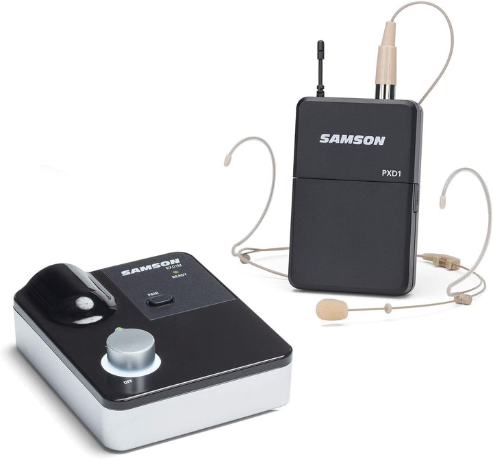 Samson XPDm Headset Wireless System mit Desktop-Empfänger + keepdrum Fell-Windschutz