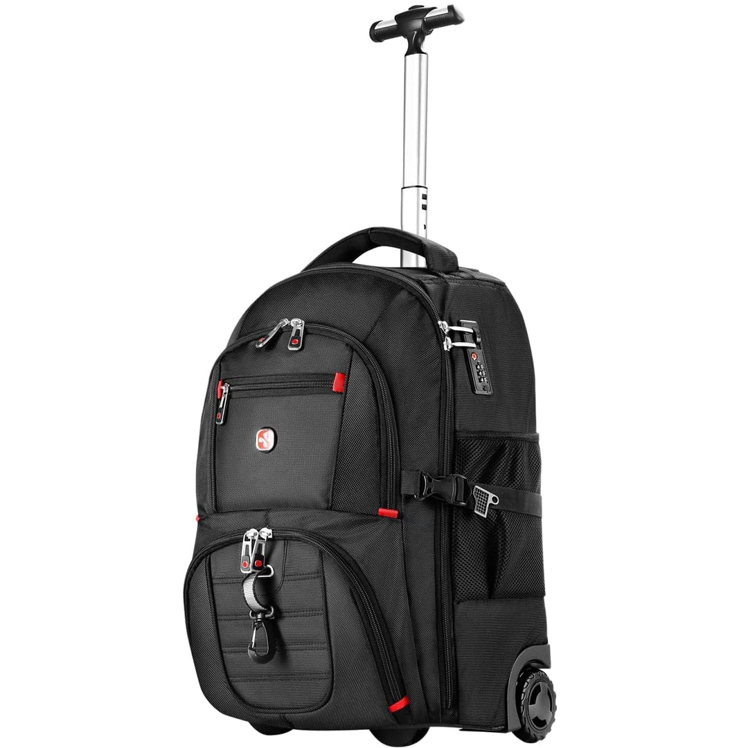 star cloud Extra Grosser Trolley Rucksack mit Rollen Wasserfest, 18 inch-Laptopfach, 22,5x15x10 inch