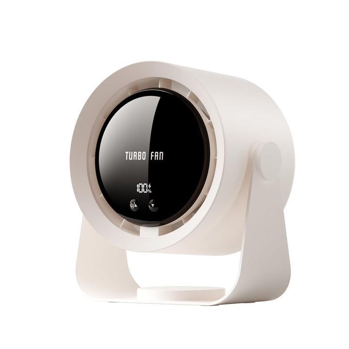 Wiederaufladbarer USB-Schreibtischventilator mit Digitalanzeige, 5-stufiger ultraleiser Tischventila