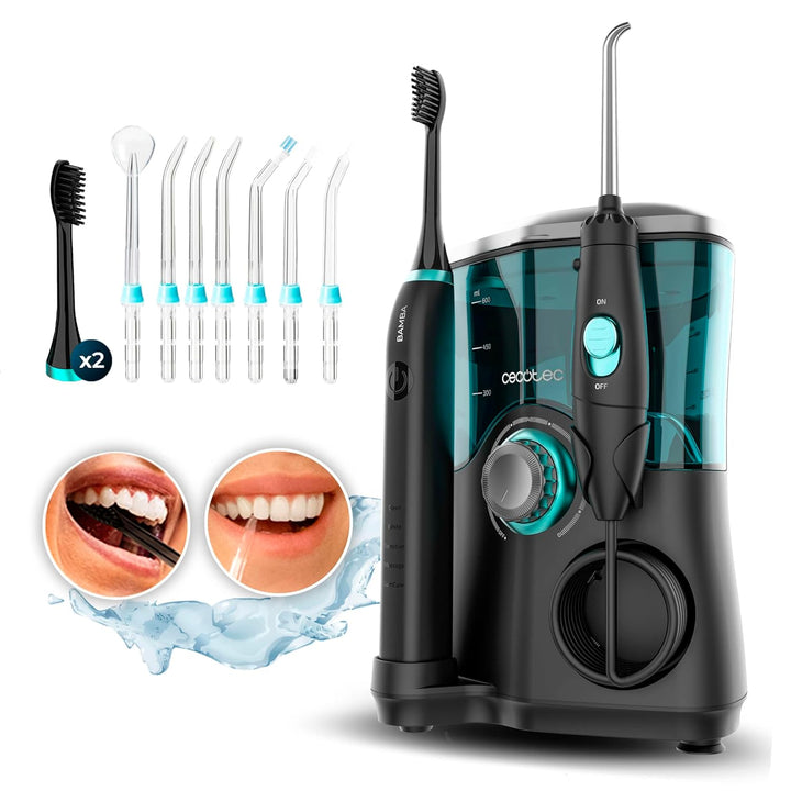 Cecotec Mundpflegezentrum Bamba ToothCare Jet Clean. 18 W, 600-ml-Irrigator, 10 Druckstufen, 7 Aufsä