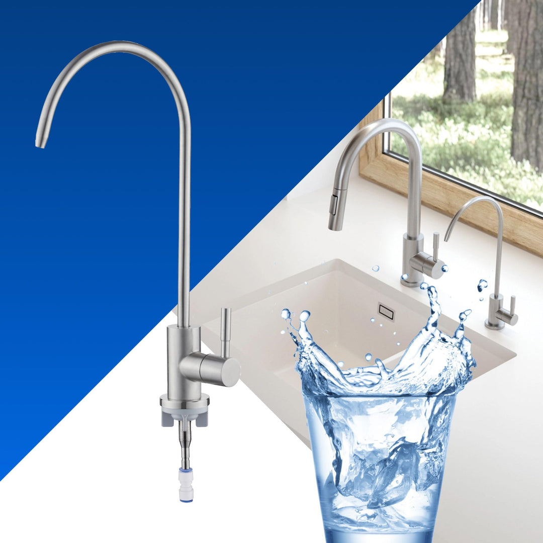 Kaltwasserhahn & Wasserhahn für Wasserfilter & Umkehrosmose aus Edelstahl | Osmose Armatur | Osmose