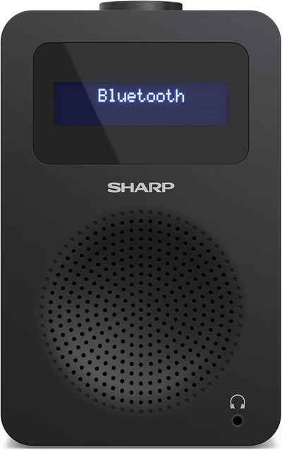 SHARP DR-430 Digitalradio (DAB/DAB+/FM mit RDS, Bluetooth 5.0, Kopfhöreranschluss, 5 Watt), schwarz