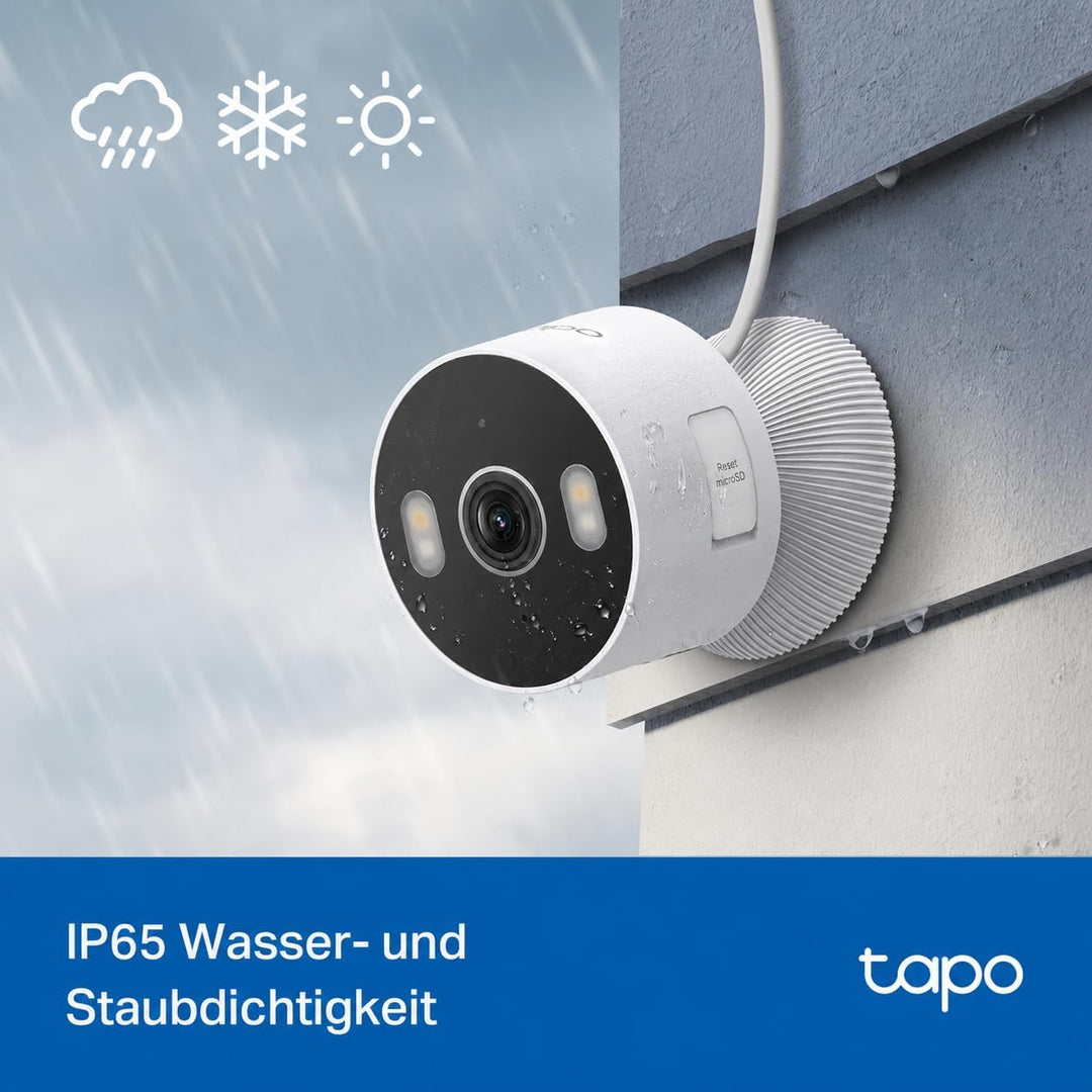 Tapo C113 2K 3MP Überwachungskamera für Innen und draussen, Farbnachtsicht, Personenerkennung, Zwei-