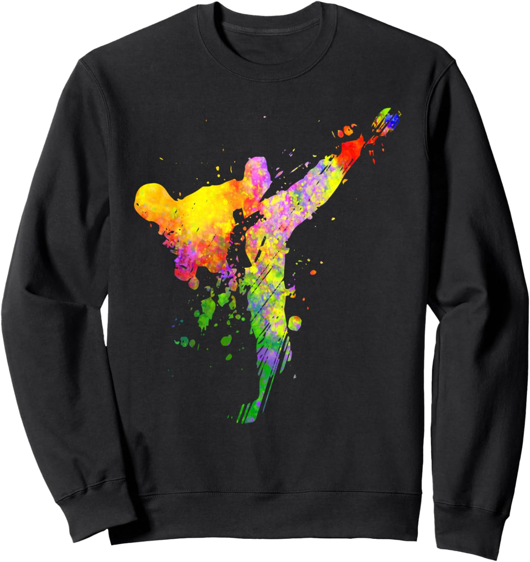 Taekwondo Jiu Jitsu Farbspritzer Kinder Jujitsu Judo Mama Sweatshirt