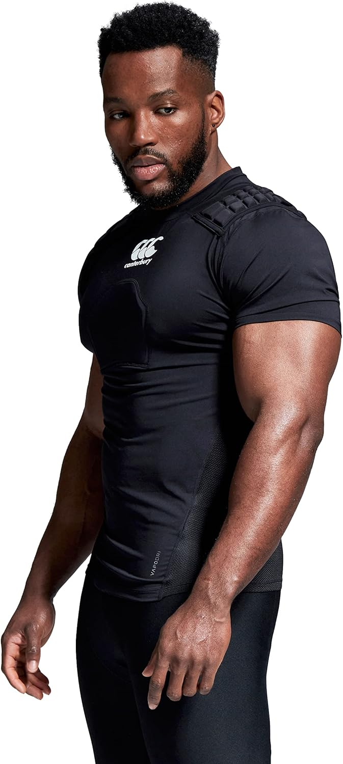 Canterbury CCC-Schutz Rugby-Schutzweste L Schwarz/Weiss/Silber, L Schwarz/Weiss/Silber