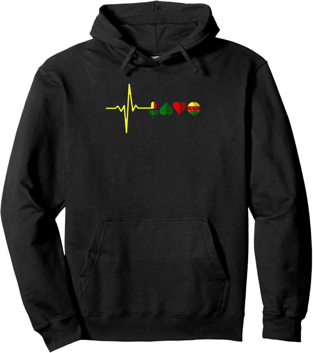 Schafkopf Herzschlag Watten Bayern Kartenblatt Pullover Hoodie