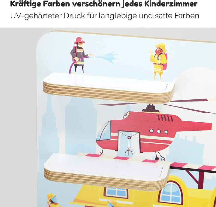 stadtecken Holzregal für Musikbox I Passend für die Toniebox und ca. 35 Tonies I Perfekte Aufbewahru