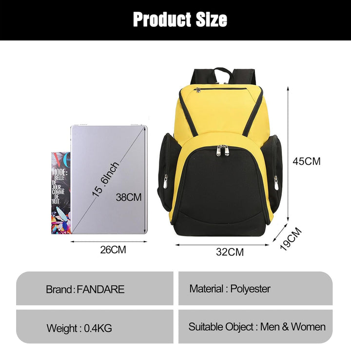 FANDARE Basketball Rucksack Fussballtasche Schulrucksack Turnbeutel Daypack Schulrucksack Schulranze