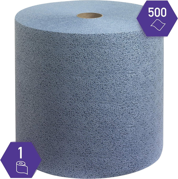 Kimtech Pure Prozesswischtücher, Industrielle Reinigungstücher, 1-lagig, 1 Jumbo-Rolle x 500 Tücher,