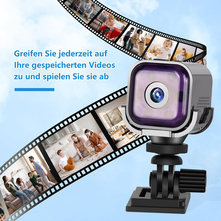 1080P WiFi Mini-Kamera mit Nachtsicht & Bewegungserkennung – Tragbare Outdoor-Sicherheitskamera mit