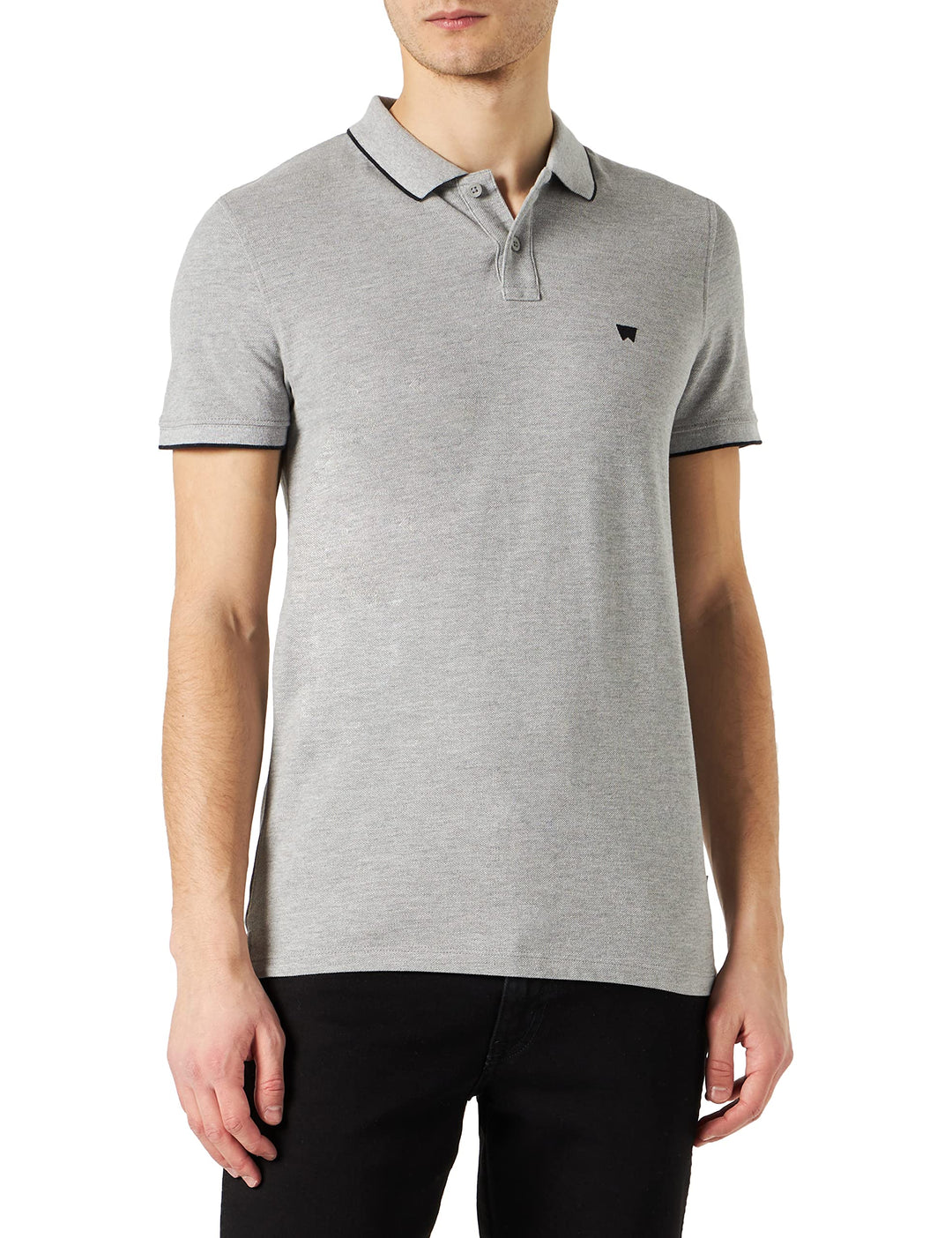 Wrangler Herren Polo Shirt L Grau, L Grau