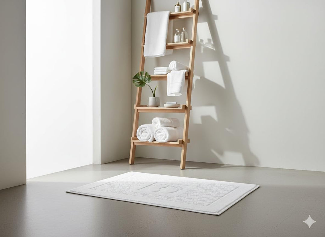 Badteppich für Badezimmer – Badteppich – 100 % Baumwolle – Fusshandtuch – als Badteppich – waschbar