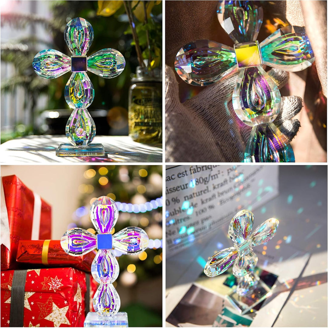 QFkris Traditionelle Kreuz-Figur, Kristall, stehend, 20,3 cm hoch, Glas, (bunt) Bunt 2, Bunt 2
