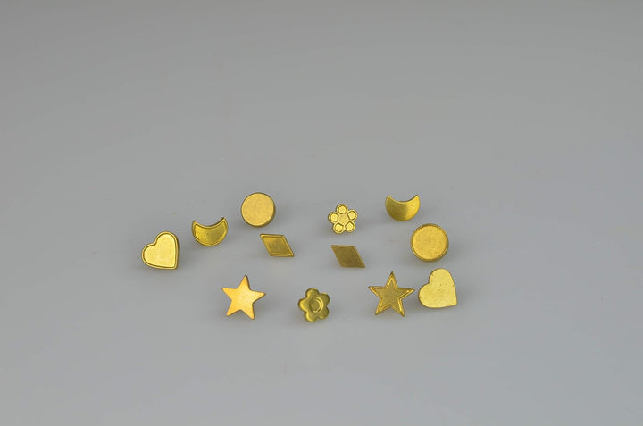 Brandmalkolben mit 9 verschiedenen Aufsätzen & Pebaro 20200 - Brennstempel, Formen und Symbole, 12-t