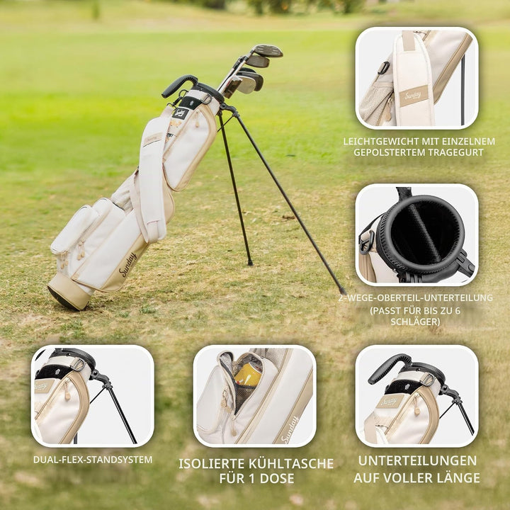 Sunday Golf Loma Tasche – Leichte Tasche mit Riemen und Ständer – Leicht zu tragende Pitch n Putt-Go