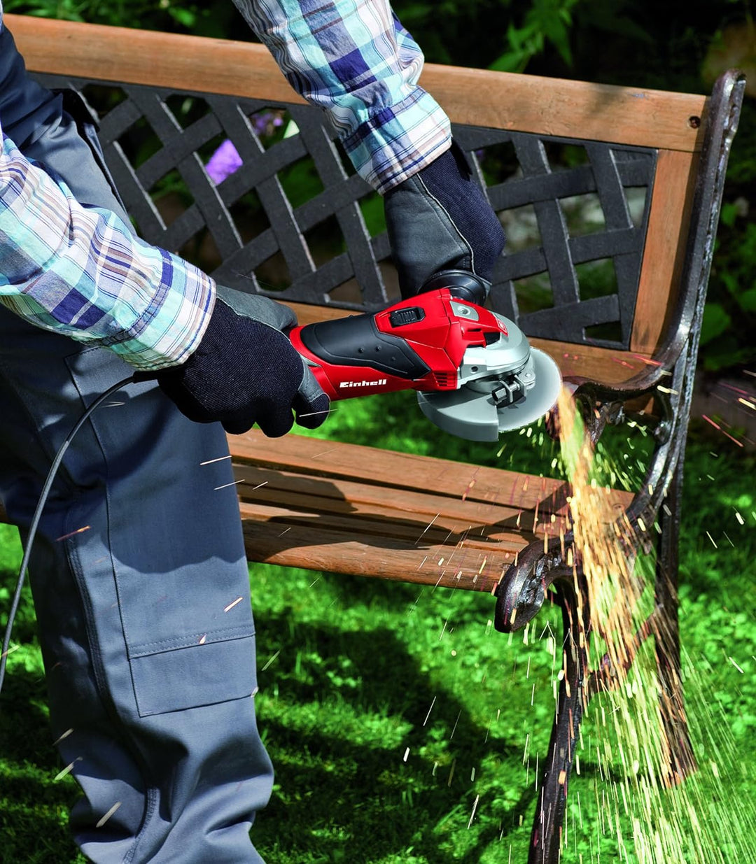 Einhell Winkelschleifer TE-AG 115/600, 600 W, Scheiben-Ø 115 mm, Schlüssel im Zusatzhandgriff, ohne