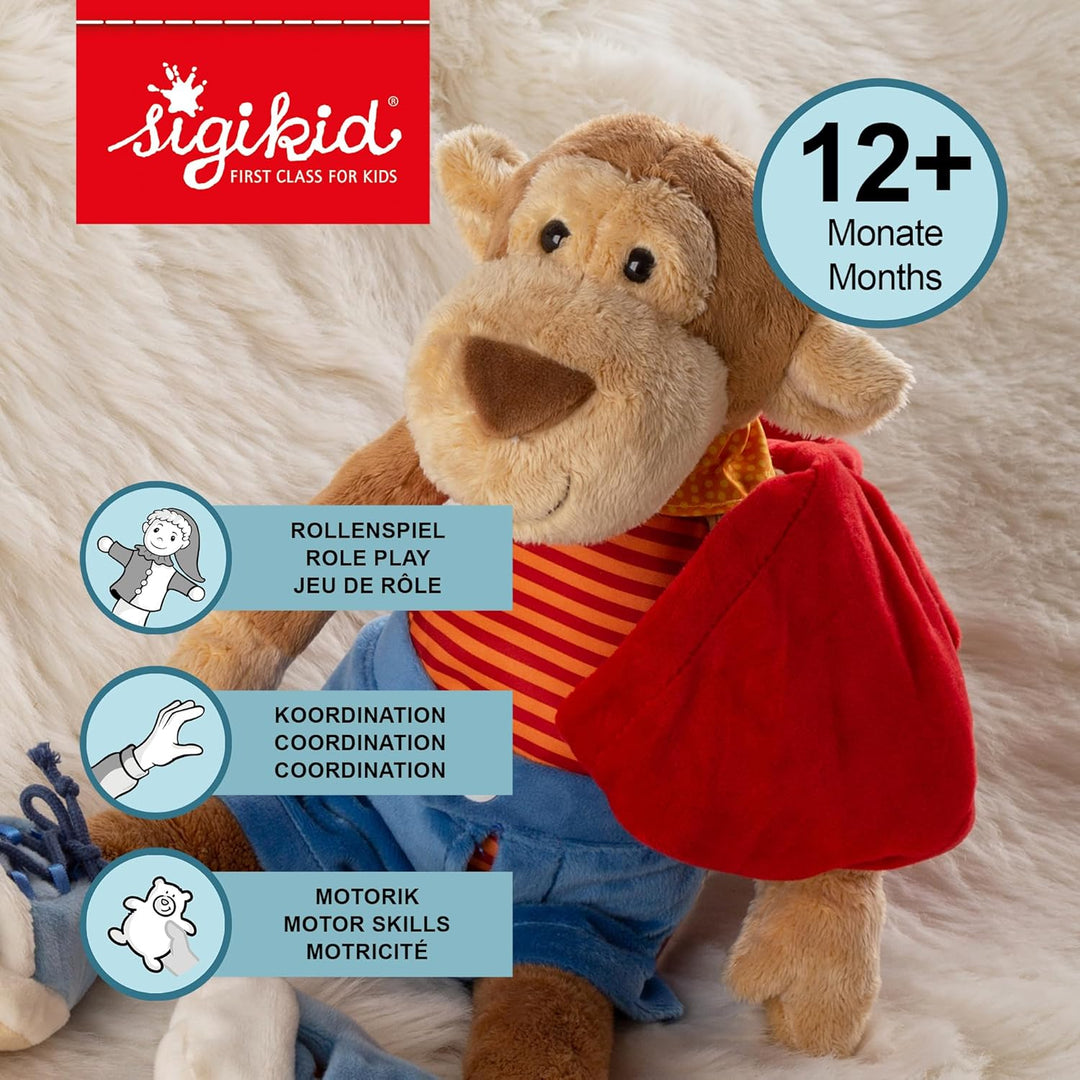 SIGIKID 40989 Lernaffe Soft PlayQ Mädchen und Jungen Lernspielzeug empfohlen ab 1 Jahr mehrfarbig, S