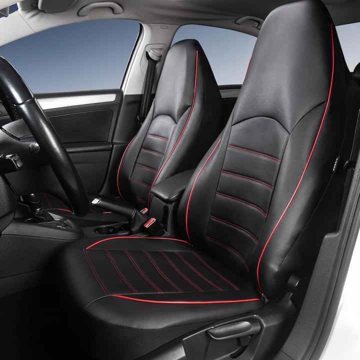 TOYOUN Kunstleder Sitzbezüge Auto Set Universal Klassisch Autositzbezüge Sitzschoner Auto Schonbezug