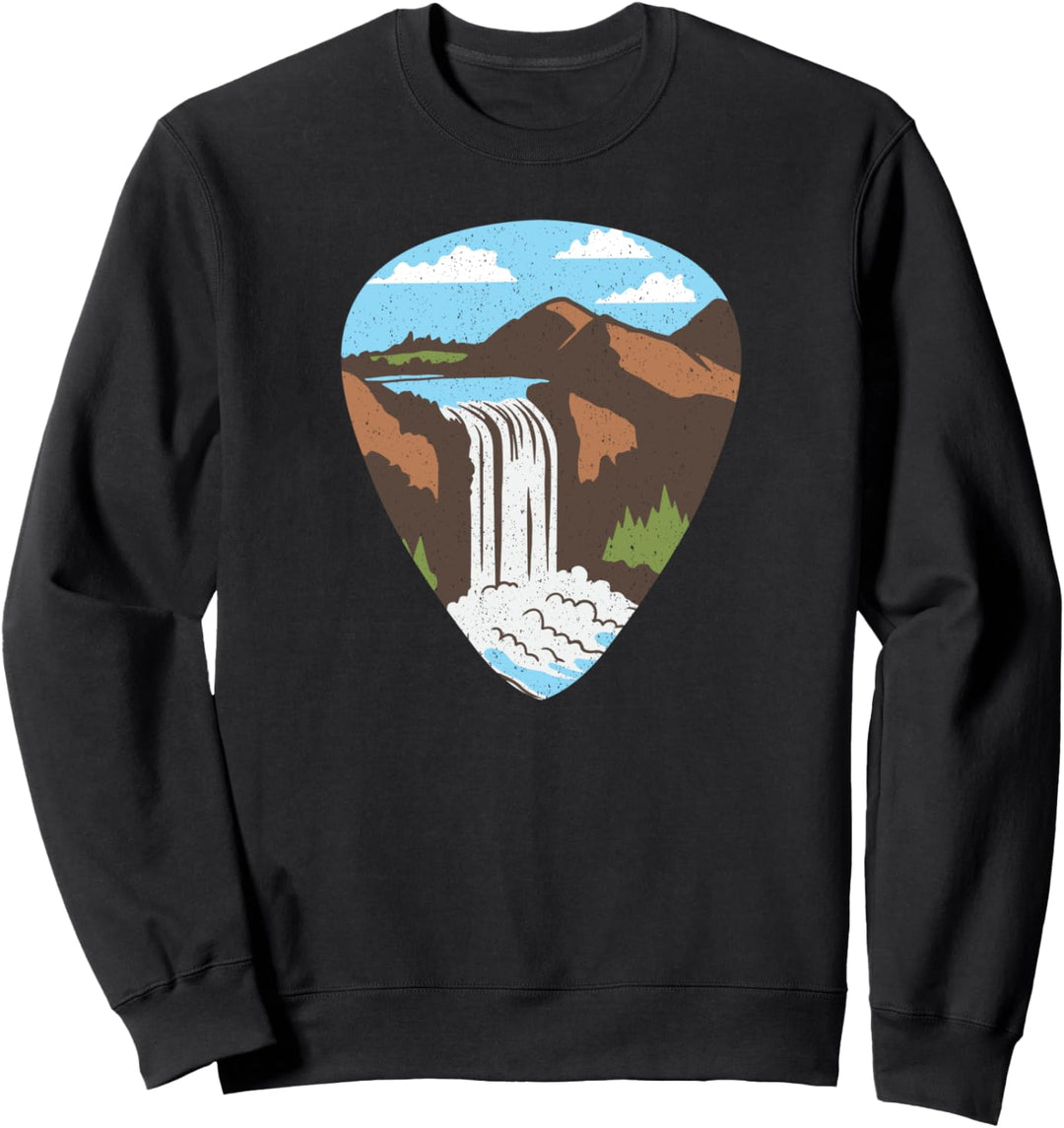 Geschenk für Vintage-Musik-Gitarre Saiteninstrument zupfen Sweatshirt