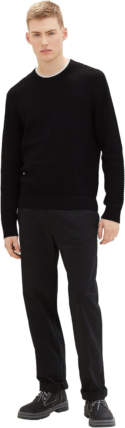TOM TAILOR Denim Herren 1040108 Pullover (1er Pack) XXL 29999 - Black, XXL 29999 - Black