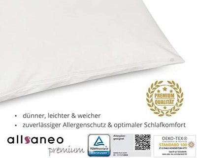 allsaneo Premium Allergiker-Matratzen-Bezug 180x200x8cm für Topper Anti Milben Encasing extra weich