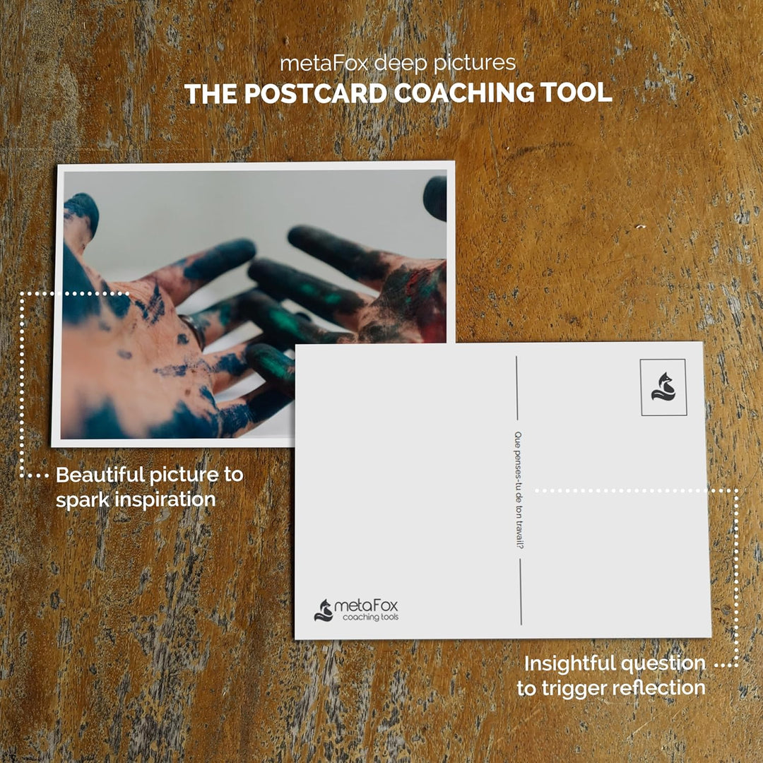 metaFox - 52 Coaching Picture Cards ORIGINAL - Conversation Starter Cards and Facilitation Tools for