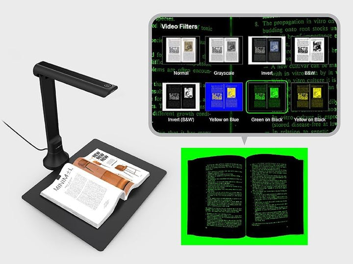 VIISAN DB8401 4K A4 Dokumentenscanner &amp; Buchscanner – 16MP Overhead Scanner für Dokumente &amp; Bücher,