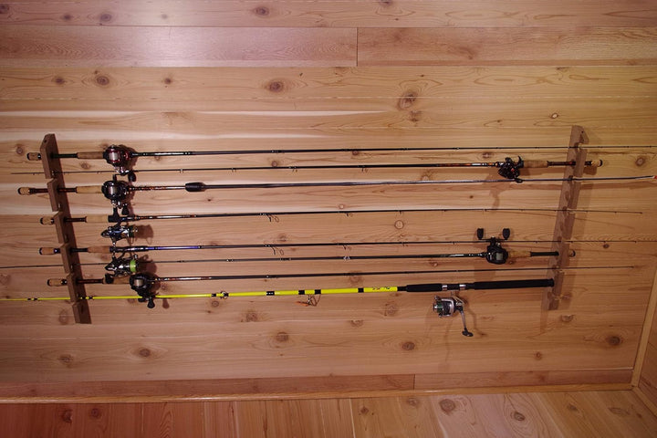 Old Cedar Outfitters 3-in-1 Angelruten-Aufbewahrungsregal, zum Aufhängen an Wänden, horizontal oder