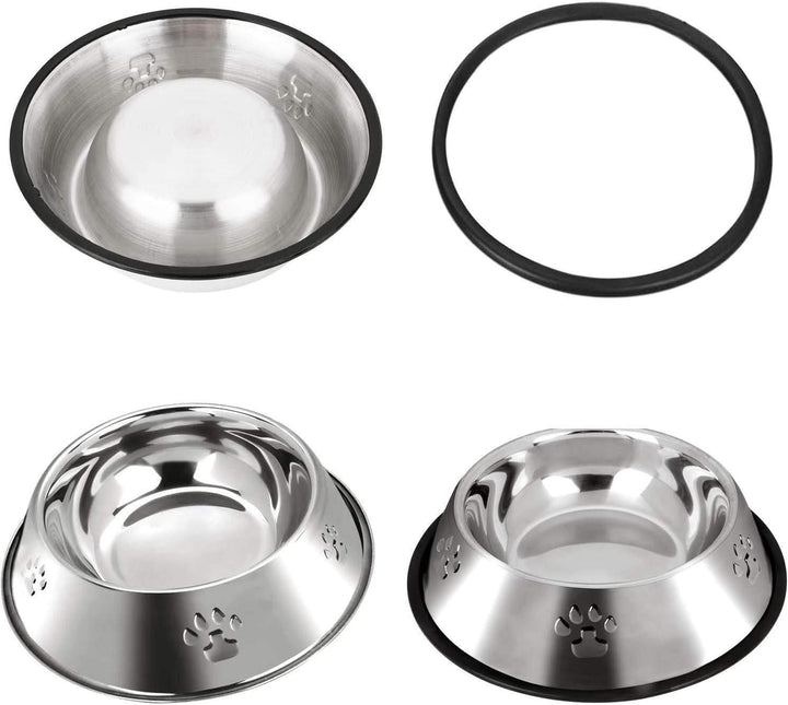 2 Stück Edelstahl Hundenapf,rutschfeste Hundenäpfe/Futternapf,Hundenapf Grosse Hunde (30 cm) XL-30CM