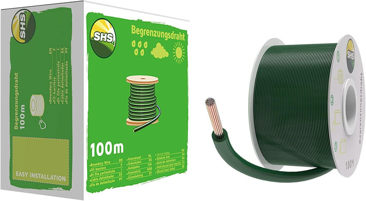 100m Begrenzungskabel + 300 Erdspiesse + 30 Klingen für Mähroboter Rasenmäher Rasenroboter Zubehör S