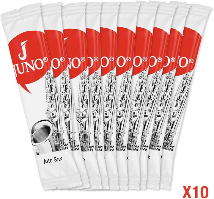 Vandoren Juno JSR612 Rohrblätter für Altsaxophon (für Schüler) 10 Stück Reed Strength 2 Einzelbett,
