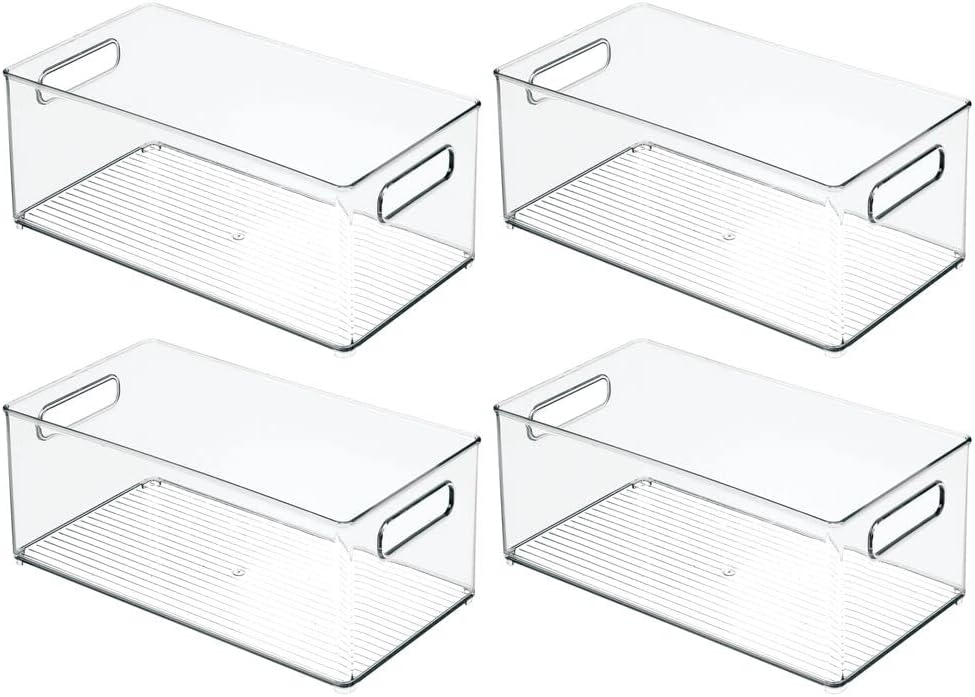 mDesign 4er-Set Spielzeugaufbewahrung – Aufbewahrungsbox aus stabilem Kunststoff – vielseitige Box m