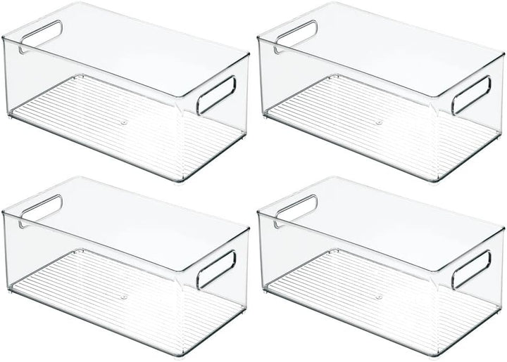 mDesign 4er-Set Spielzeugaufbewahrung – Aufbewahrungsbox aus stabilem Kunststoff – vielseitige Box m