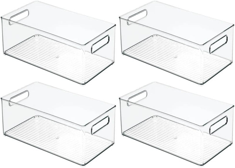 mDesign 4er-Set Spielzeugaufbewahrung – Aufbewahrungsbox aus stabilem Kunststoff – vielseitige Box m