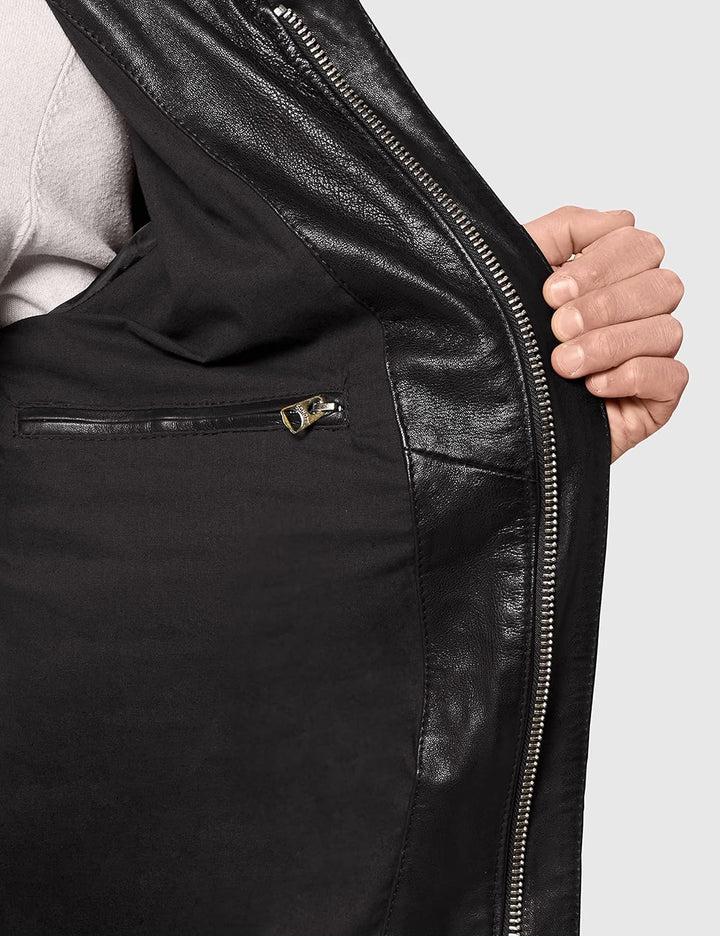 Schott NYC Herren Lcflightwx Jacket M Schwarz (Black Black), M Schwarz (Black Black)