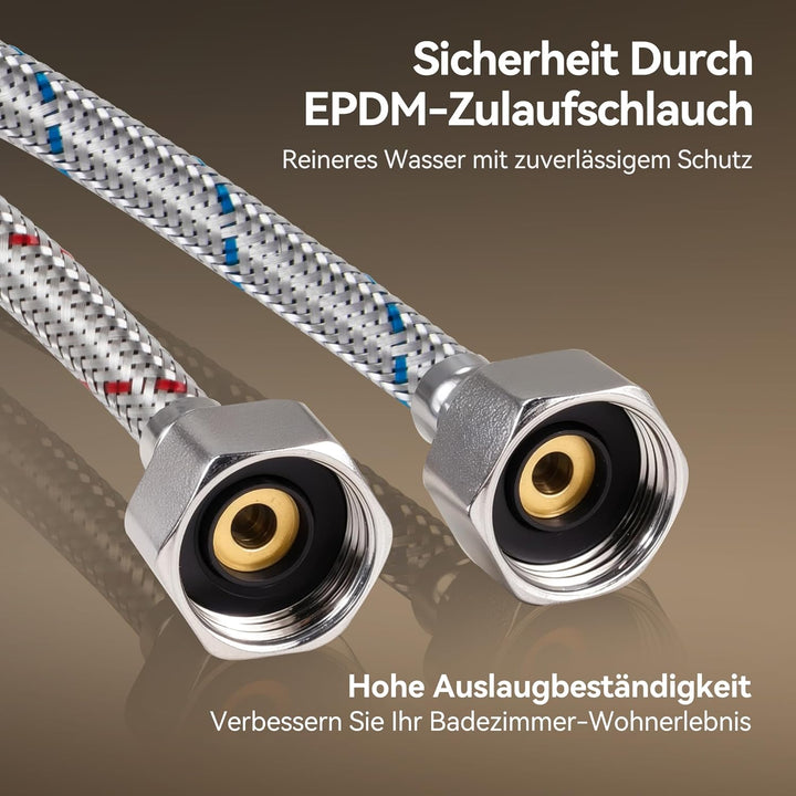 ALPHA HOME Wasserhahn Küche Schwarz, 2 Modi Küchenarmatur mit Brause Ausziehbar, Armatur Küche 360°