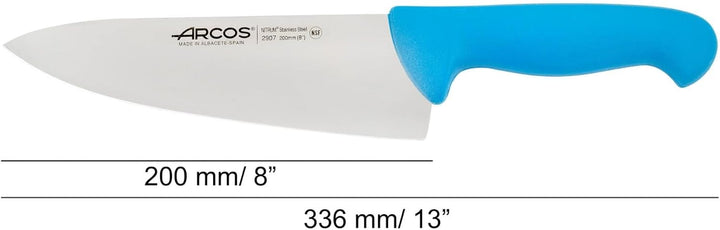 Arcos Chefmesser mit Nitrum Edelstahlklinge 20 cm - Professionelles Mehrzweck-Küchenmesser mit Ergon