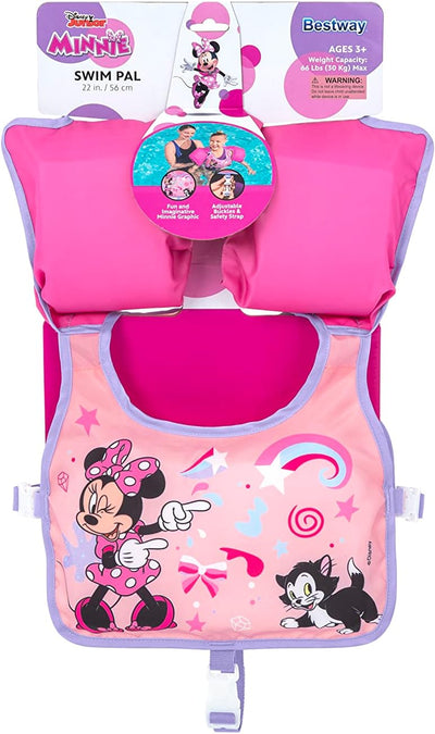 Bestway Swim Safe ABC Disney Junior Schwimmhilfe mit Textilbezug Stufe B Minnie Mouse, 3-6 Jahre
