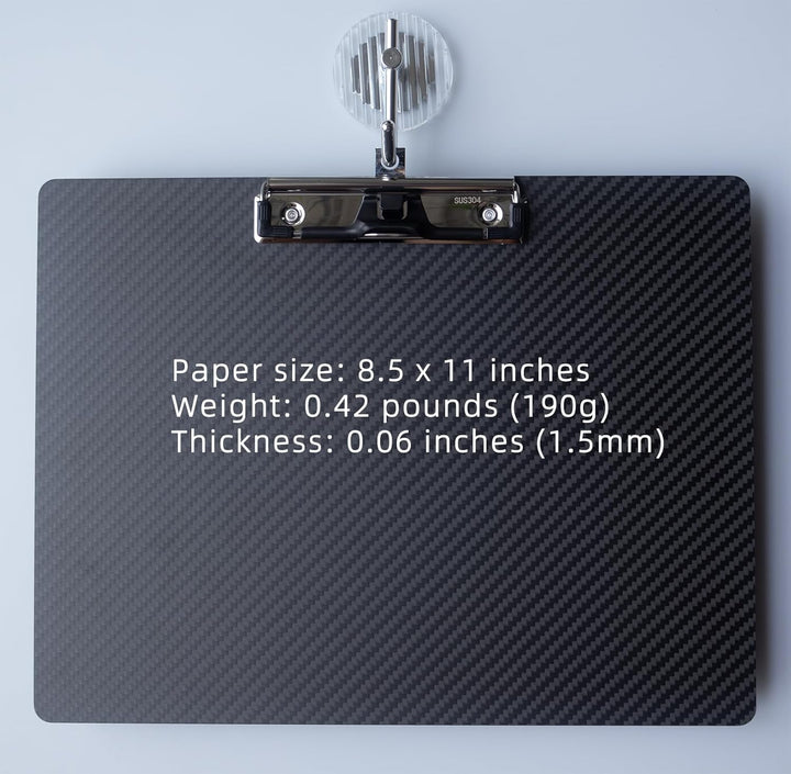 Echtes 3K-Kohlefaser-Klemmbrett, Ultraleicht,Robust und tragbar,1.5 mm Dicke, schwarz, geeignet für