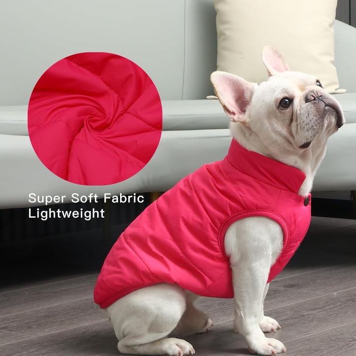 2-lagige mit Fleece gefütterte Hundejacke, sehr warm für Winter und kaltes Wetter, extraweiche, wind