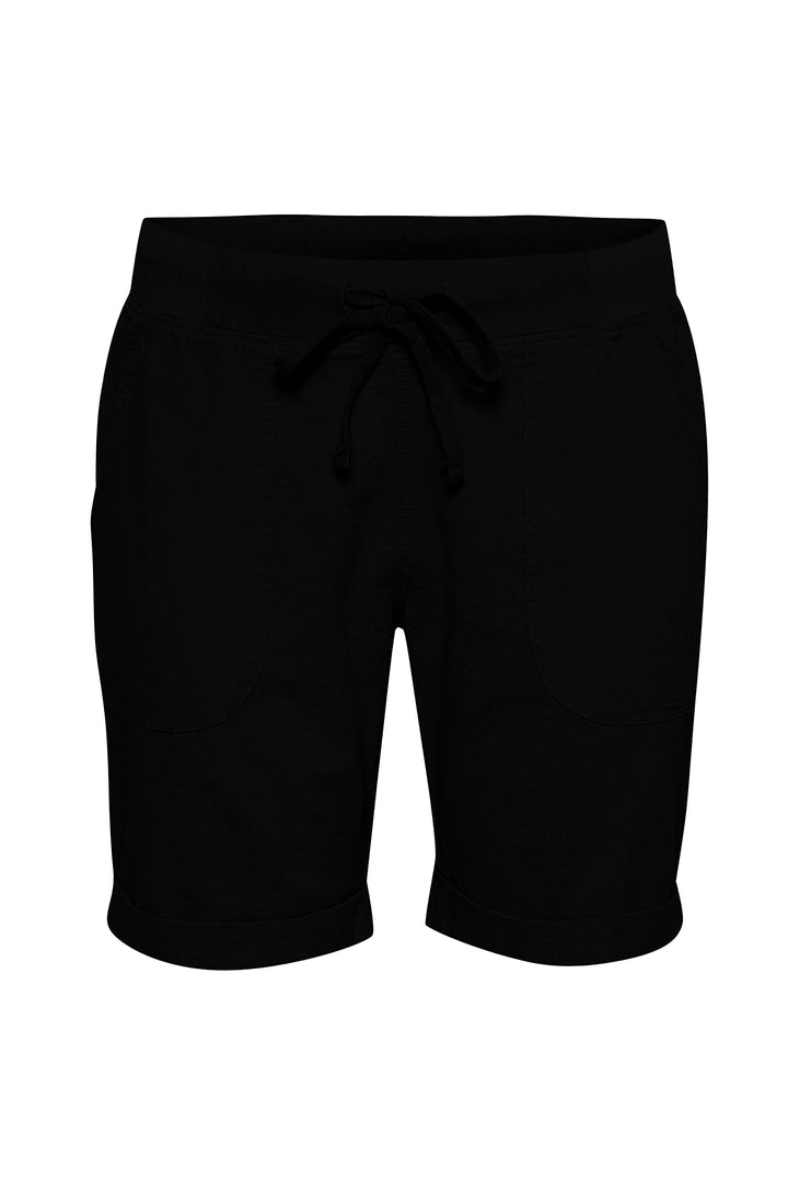 KAFFE CURVE Shorts KCnana Damen Shorts Grosse Grössen Sommer Regular Fit Kurze Hose 48 Black Deep, 4